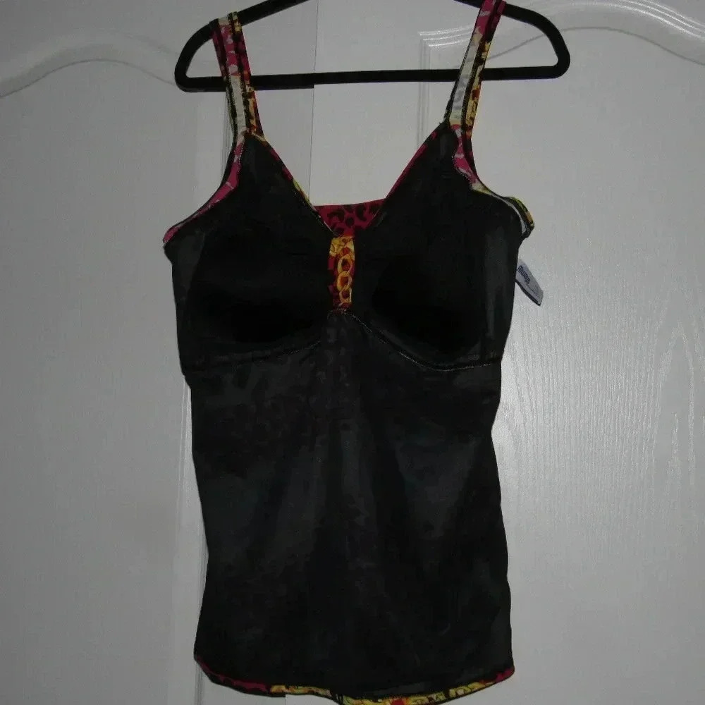 ALWAYS FOR ME Chic Prints Tankini Swimsuit Top 22W - Picture 4 of 7